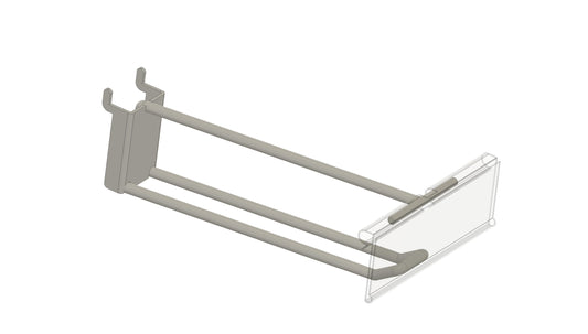 Heavy Duty Double Pegboard TRACKING Hook with PI Flipper - 50 Units Bulk Sale